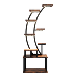 Plant Stand indoor 9-Tiered , 63.6' Tall Plant Stand with 5 Grow Lights, Adjustable Lighting Modes (5/3/2 Lights), 10-Level Dimming & 3 Timer Settings, Energy-Efficient, Perfect for Plant Growth