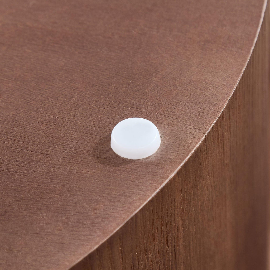 Walnut Round Coffee Table - 35.43 inch MDF with Wood Veneer.
