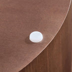 Walnut Round Coffee Table - 35.43 inch MDF with Wood Veneer.