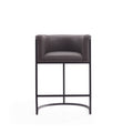 Cosmopolitan Metal Upholstered Counter Stool in Graphite
