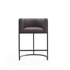 Cosmopolitan Metal Upholstered Counter Stool in Graphite