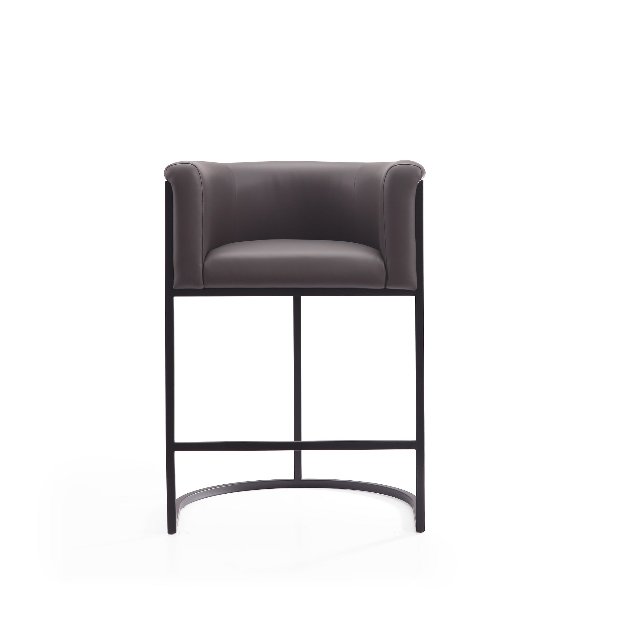 Cosmopolitan Metal Upholstered Counter Stool in Graphite