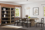 Reversible Oak Etagere used in a dining room setting, paired with matching oak furniture for cohesive solid wood design.