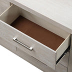 Light Gray Six Drawers Dresser for Bedroom Storage.