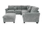 4pc Sectional Set with Matching Pillows and Ottoman.