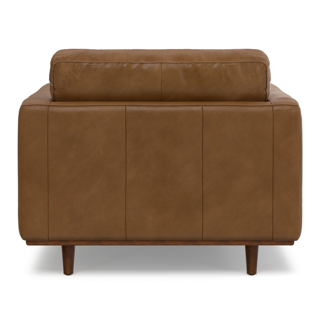 Morrison Mid-Century Modern Leather Arm Chair.