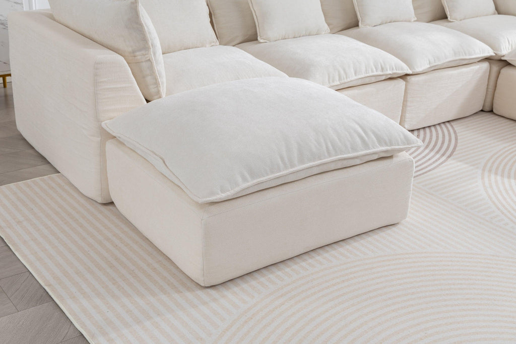 Oversized Modular Sectional Sofa with Wide & Deep Seat.