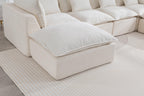 Oversized Modular Sectional Sofa with Wide & Deep Seat.