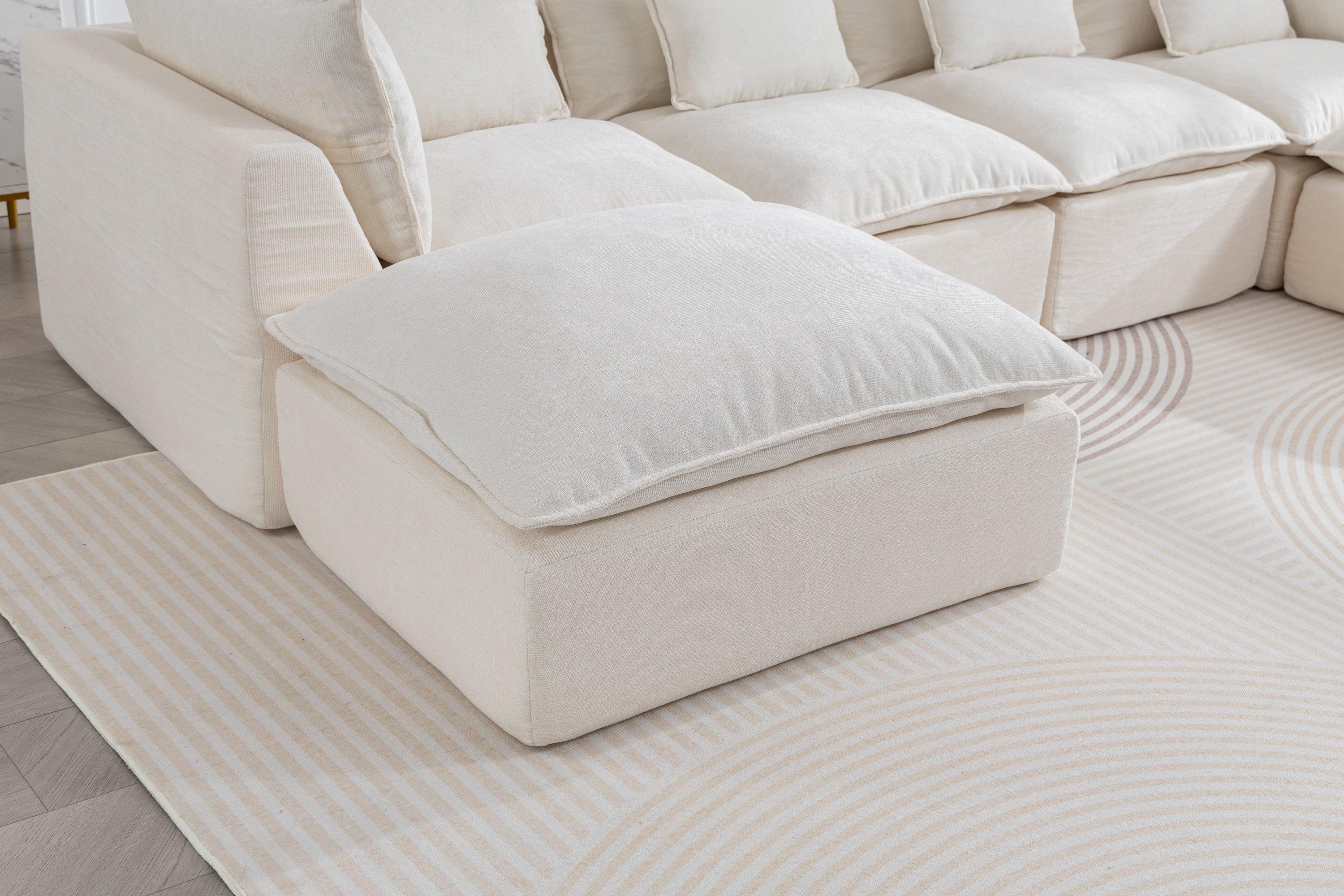 Oversized Modular Sectional Sofa with Wide & Deep Seat.