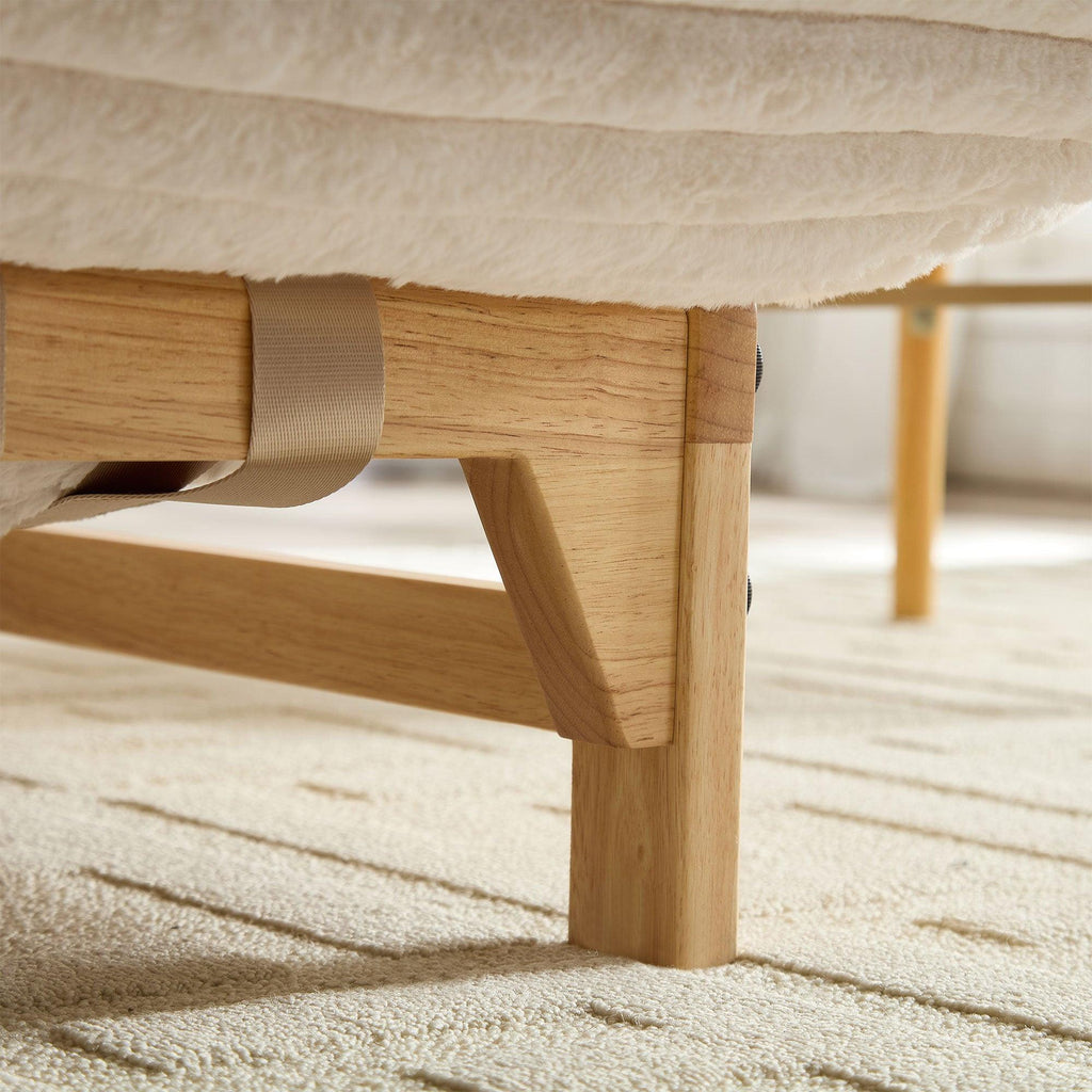 Corduroy Armless Lazy Sofa for Living Rooms & Bedrooms.