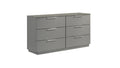 Elara Dresser – Two-Tone High-Gloss Marble & Lacquer Finish with Spacious Drawers and Metal-Finished Legs- Gray (Includes Dresser Only)  same as B009P309297 (CA inventory)