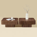 Modern 2PCS Square Coffee Table Set for Living Room.