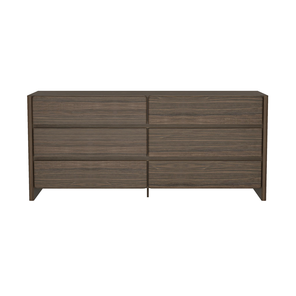 Linda 72' Dresser in Walnut Brown (6-Drawer)