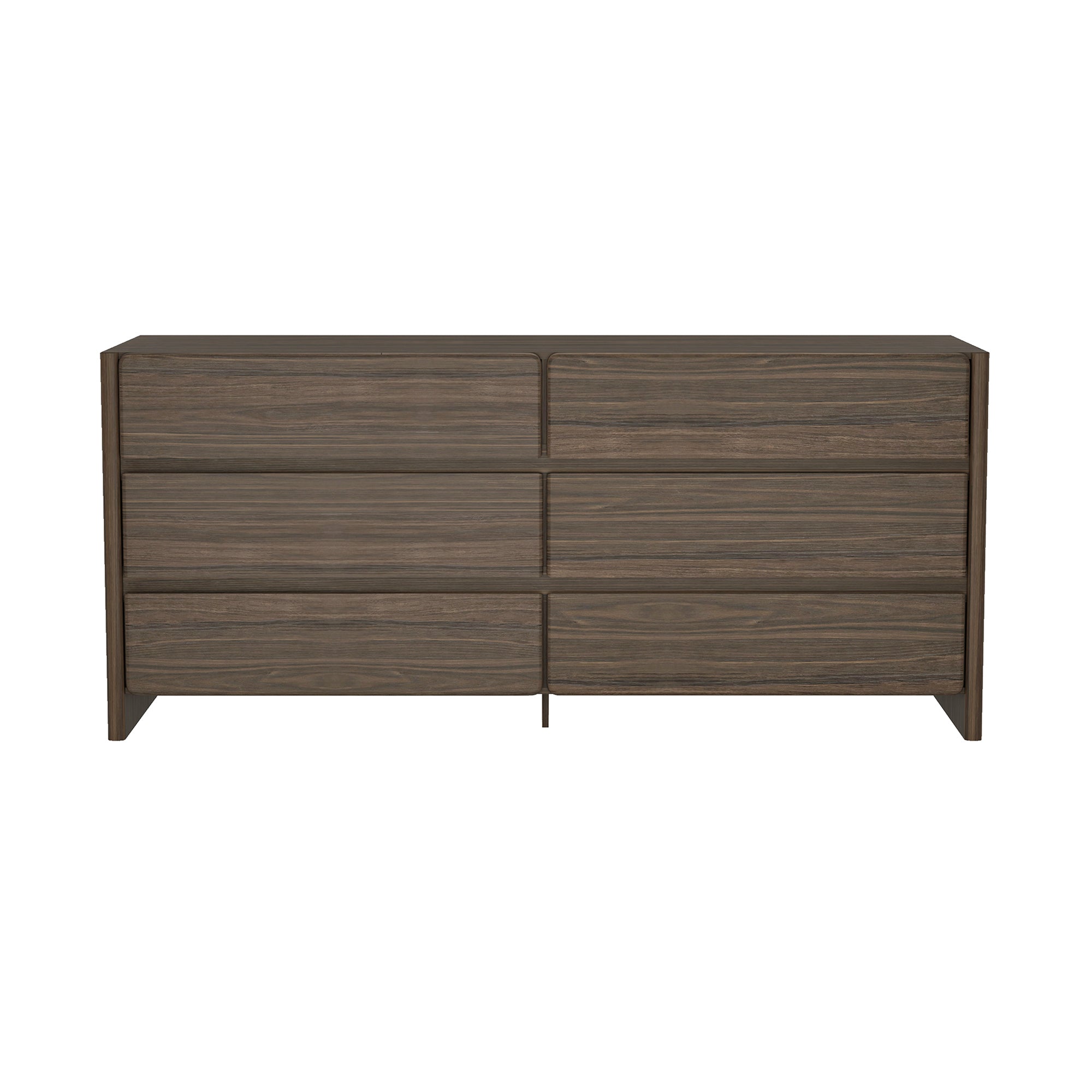Linda 72' Dresser in Walnut Brown (6-Drawer)