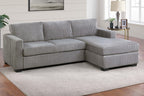 Light Gray L-Shaped Sectional Sofa for Modern Living.