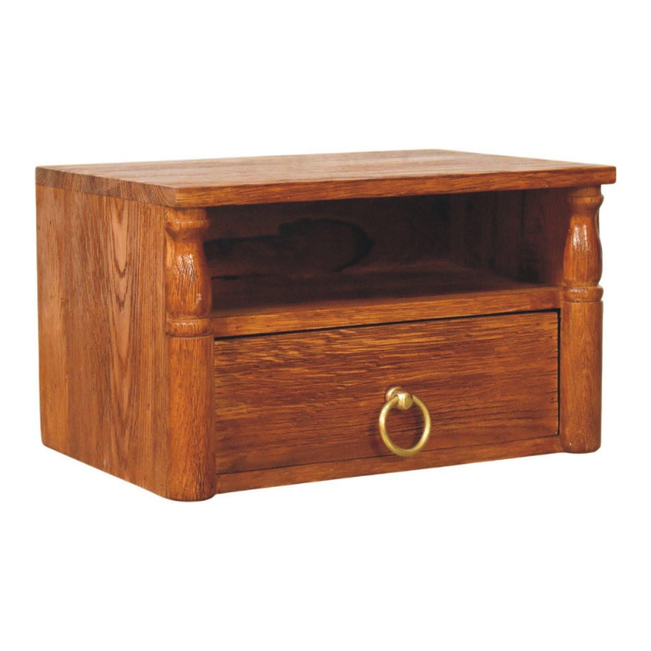 Artisan Furniture Solid Wood Turned Pillar Nightstand.