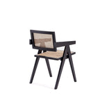Hamlet Wood Armchair in Black and Natural.