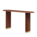 Narrow Console Table in Brown with Modern Design.