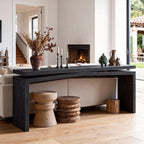 65-Inch Rustic Solid Wood Console Table for Entryways.