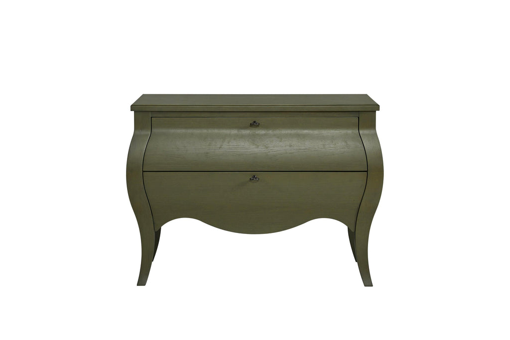 Pistachio Bombe Chest for Storage and Style.