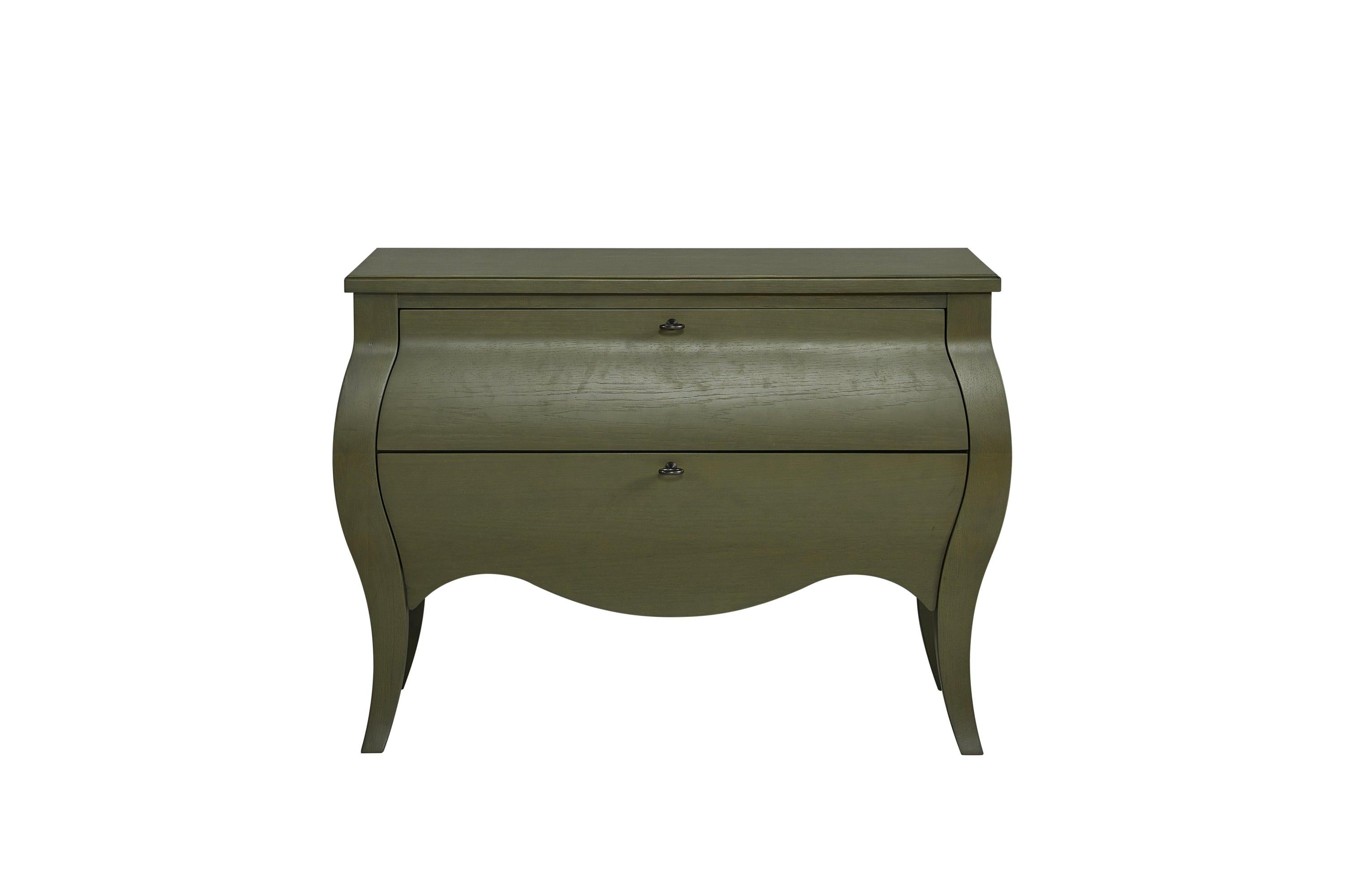 Pistachio Bombe Chest for Storage and Style.