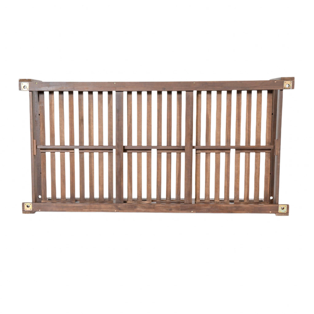 Acacia Wood Porch Swing Daybed Frame for Outdoor Relaxation.