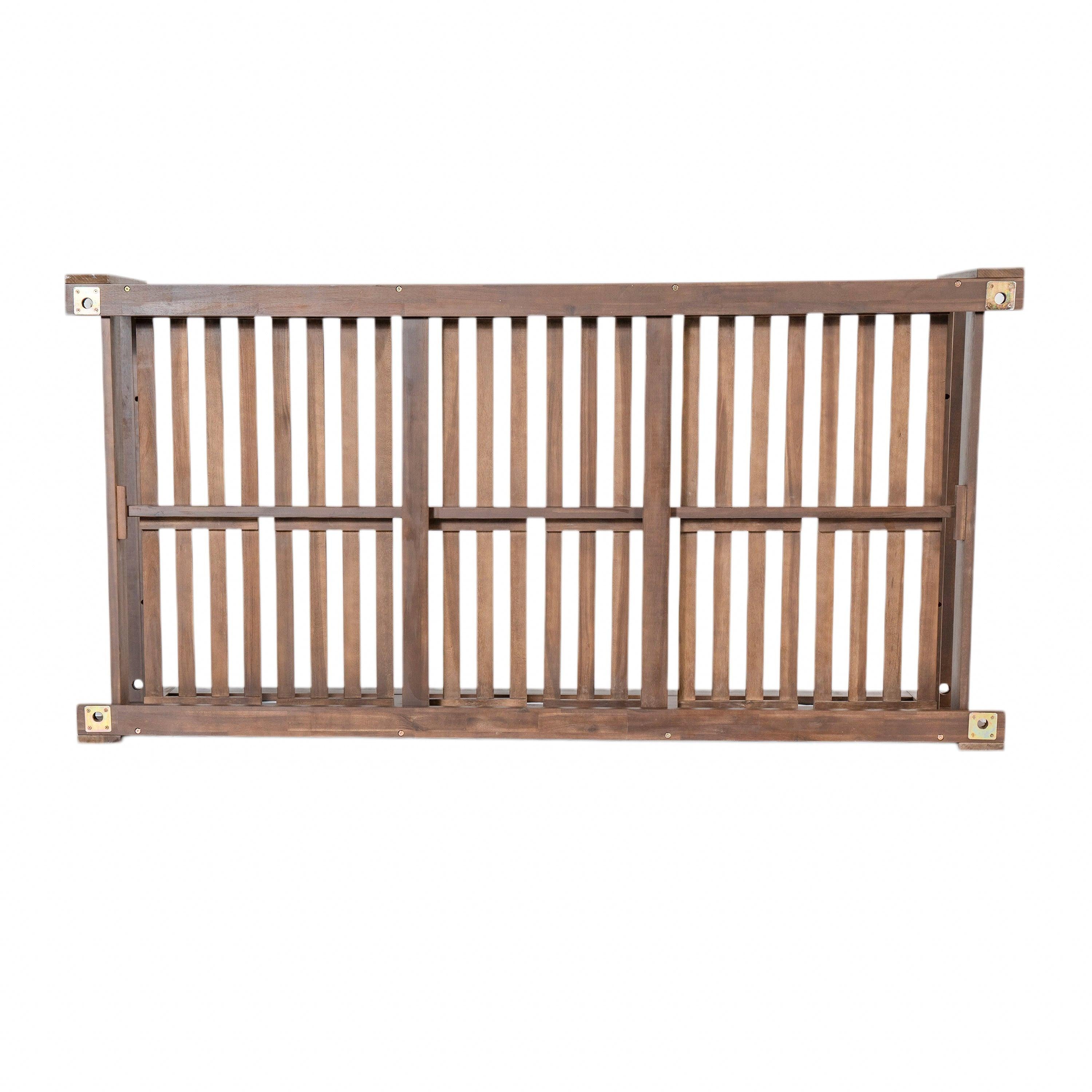 Acacia Wood Porch Swing Daybed Frame for Outdoor Relaxation.