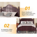 Vintage Queen Bed Frame with Headboard and Slats Support.