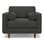 Morrison Arm Chair in Charcoal Grey Wood.