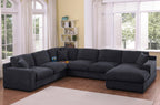 Celine Charcoal Corner Sectional Sofa with Chaise.