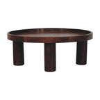 Solid Wood Crescent Chestnut Coffee Table