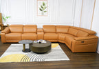 6-Piece Modular Leather Sofa for Living Room.