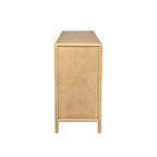 Natural Storage Cabinet with 6 Drawers for Living Room.