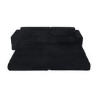 Modern Modular Sectional Sofa in Black.
