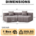 Curved Sectional Sofa with 2 Pillows for Any Space.