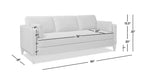 Knox 84' Modern Farmhouse Sofa French Beige Velvet.