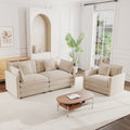 Light Coffee 2-Piece Chenille Loveseat and Accent Chair Set