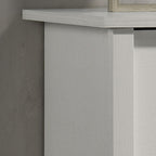 Celeste White 4-Drawer Chest with Silver Handles.