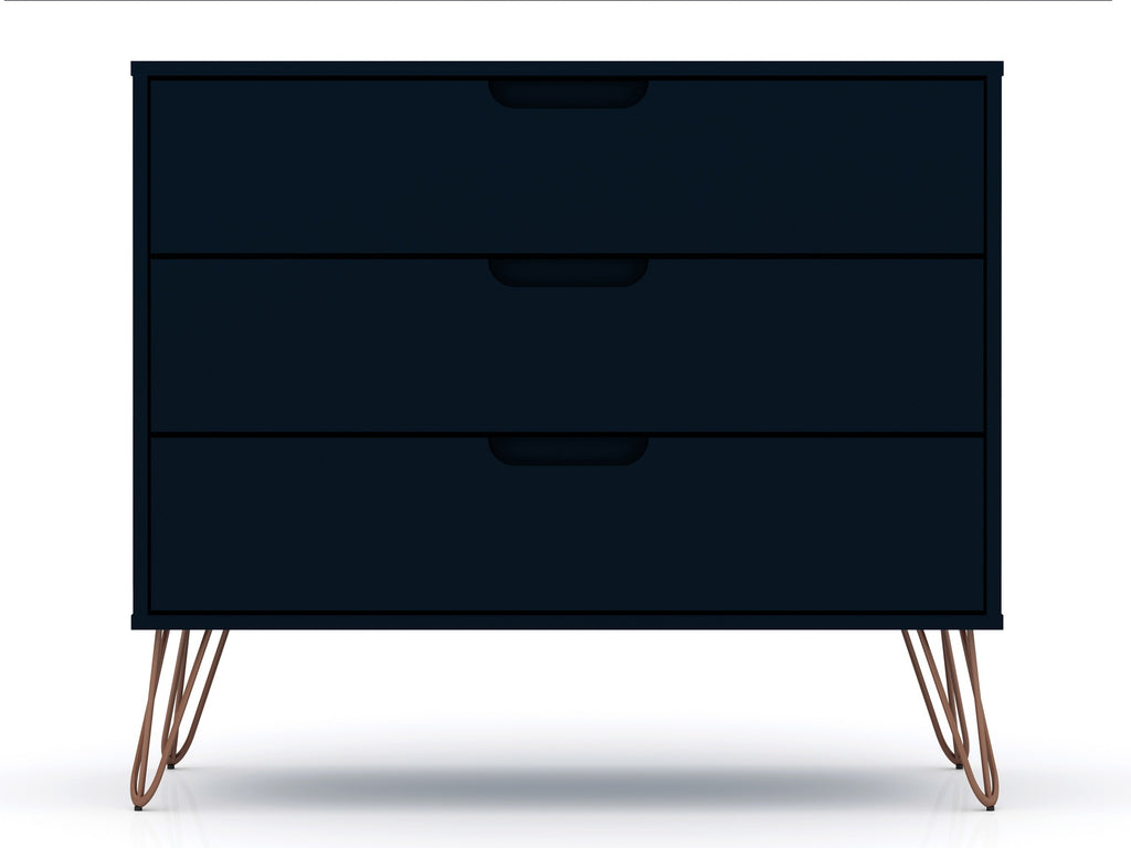 Rockefeller 35' Dresser in Midnight Blue (3-Drawer)