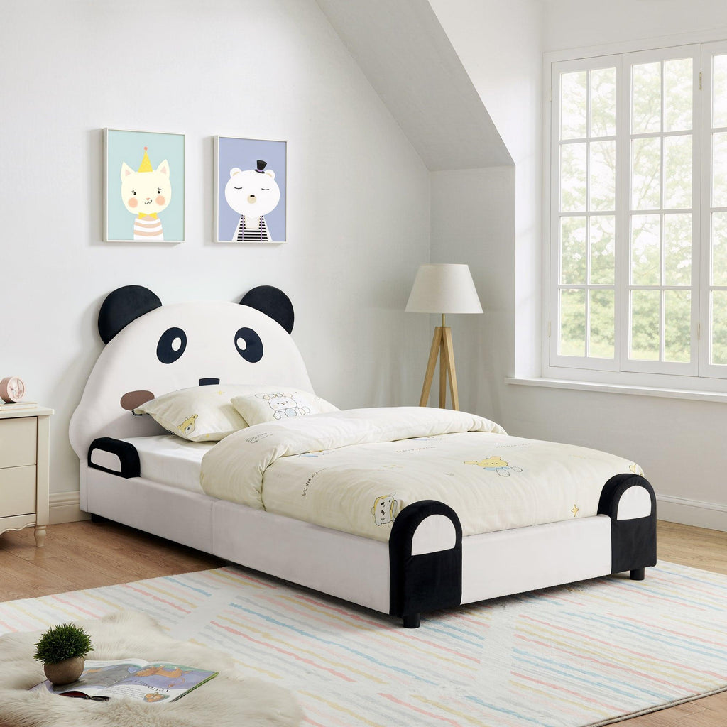 Twin Size Panda Kids Bed with Soft Padded Edges.