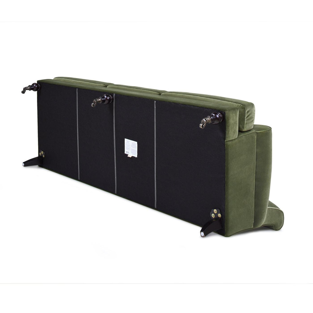 Alana Lawson Olive Green Velvet Sofa for Living Room.