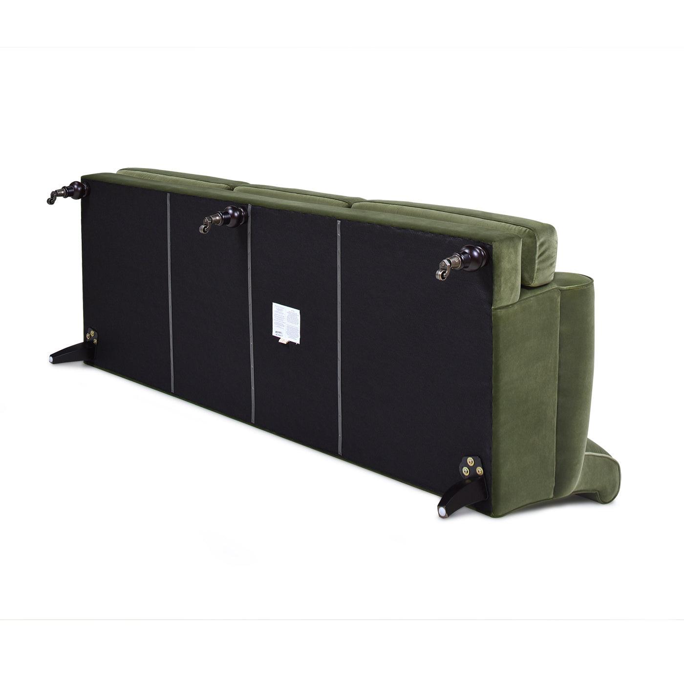 Alana Lawson Olive Green Velvet Sofa for Living Room.