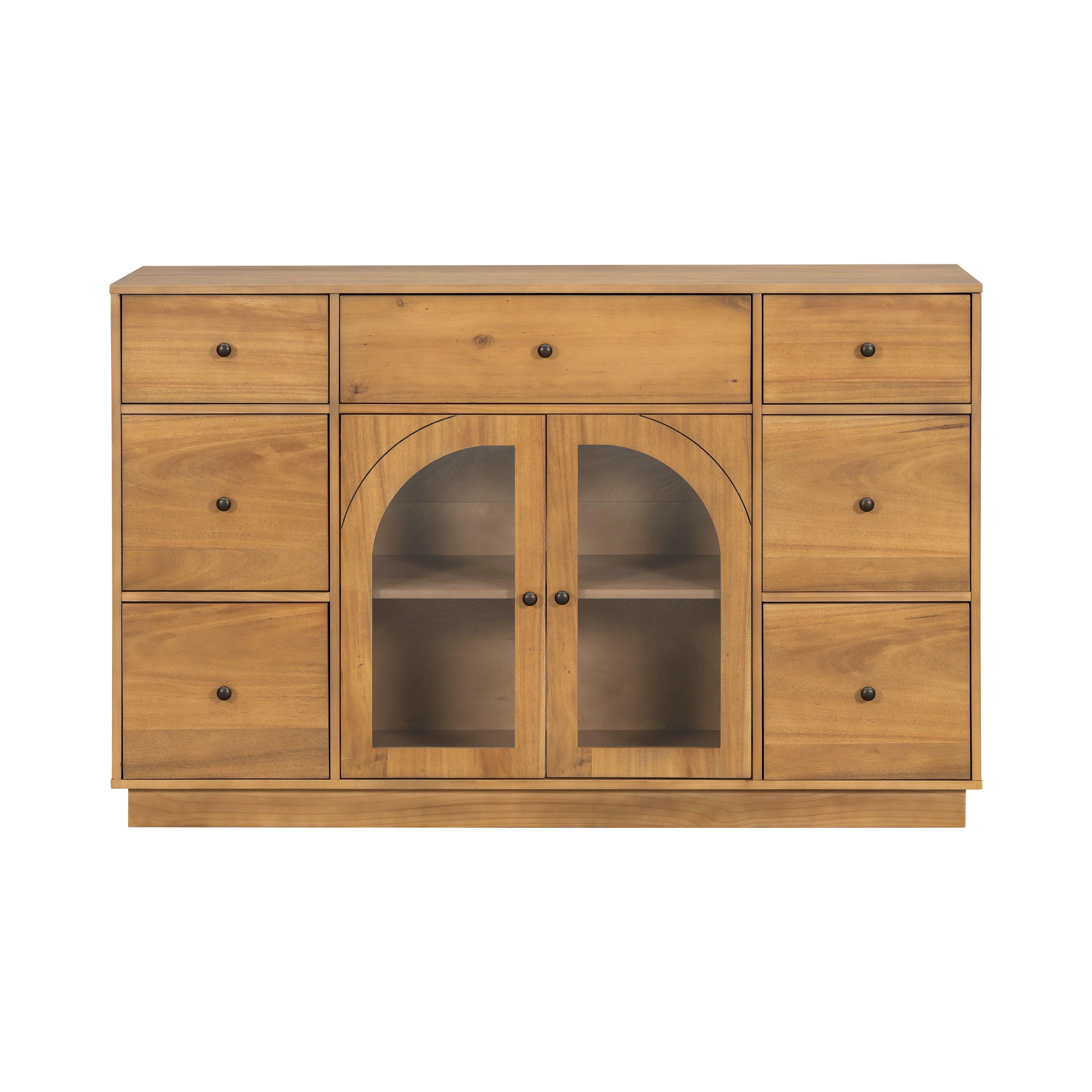 Natural Wood Storage Cabinet for Living Room and Dining.