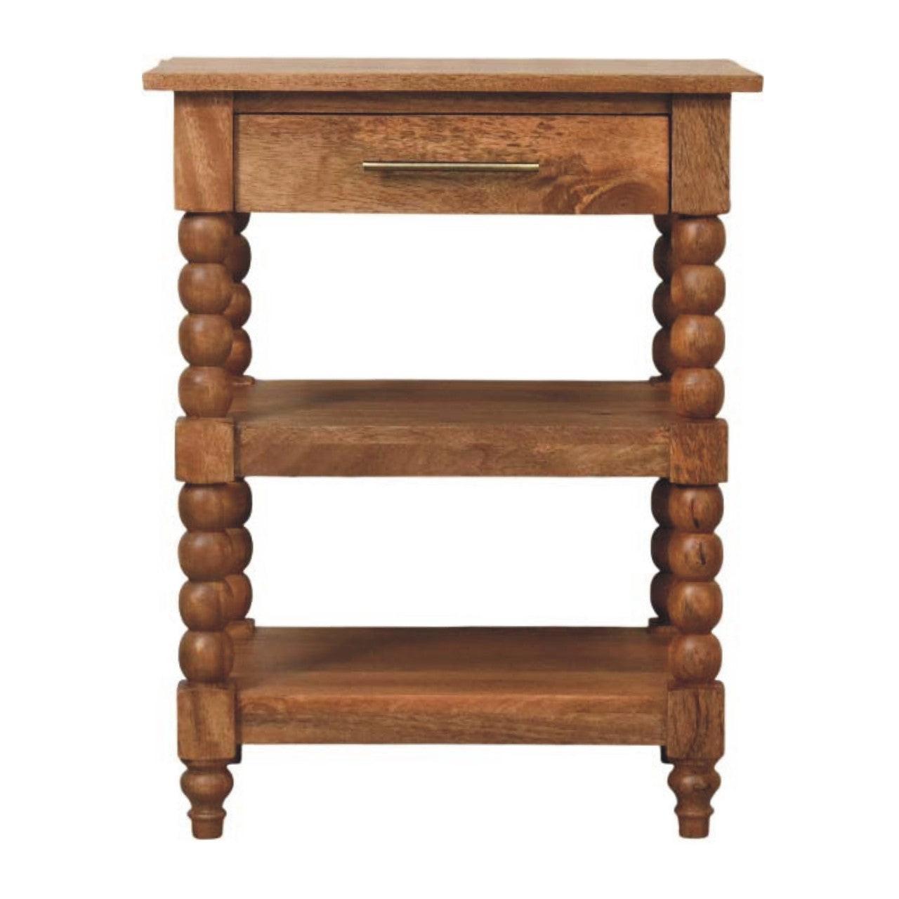 Barley Twist Side Table Crafted from Solid Mango Wood.