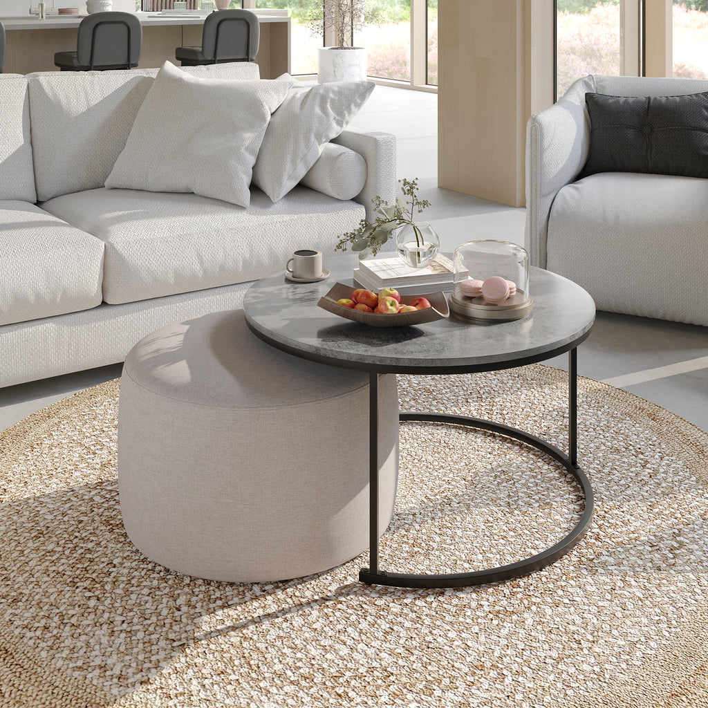 Nest Ease Round Coffee Table Set