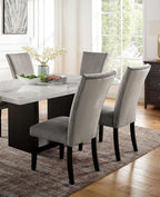 Marble Top Dining Table Set with 6 Chairs.
