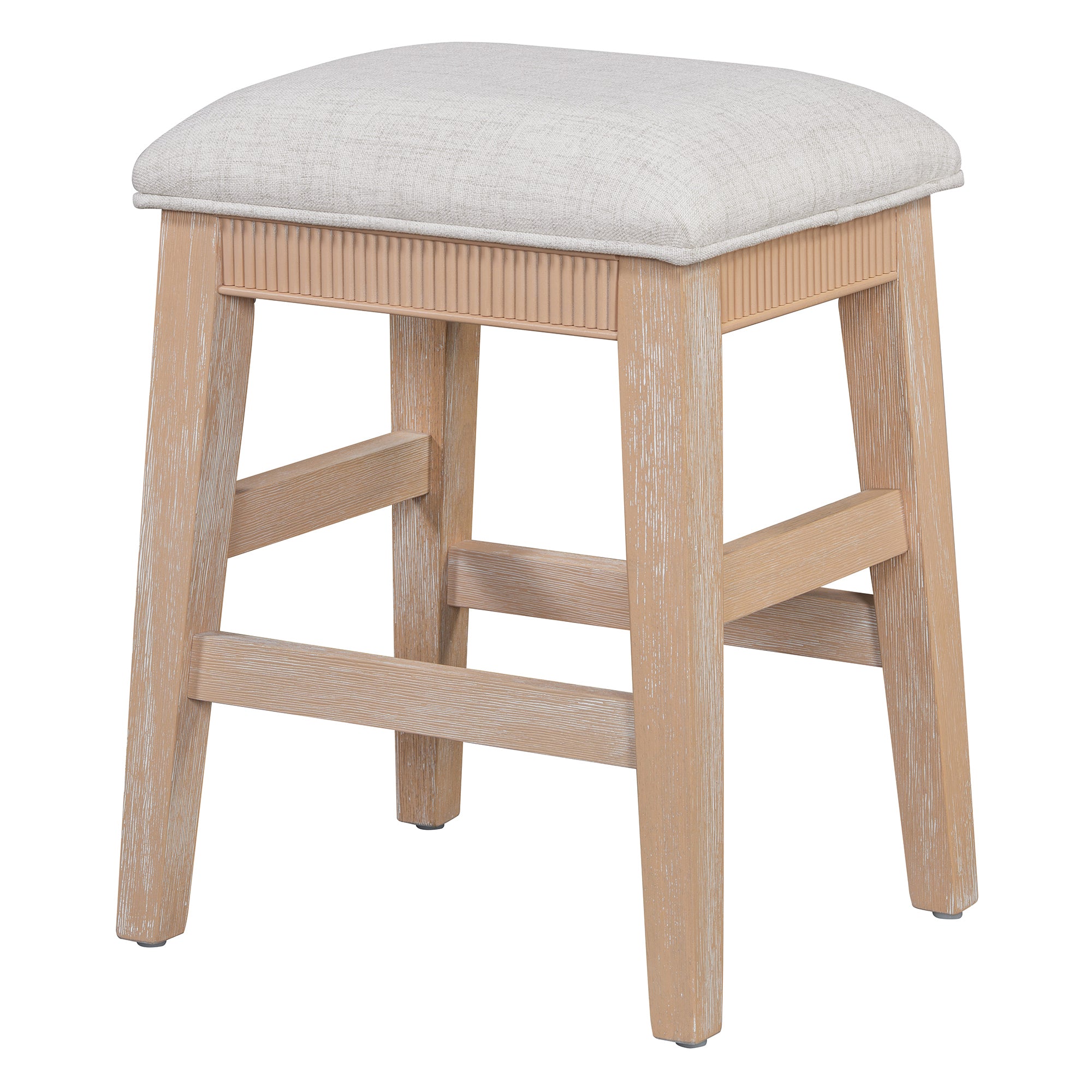 TREXM 4-Piece Dining Table Set for 3, Retro Kitchen Table and Chairs Set with 3 Storage Drawers, Ideal for Small Spaces (Natural)