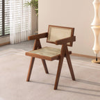 Mid Century Dining Chair - Rattan Accent Armchairs.
