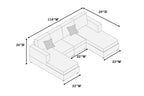 Dark Gray U-Shaped Sectional Set for Comfortable Living Space.