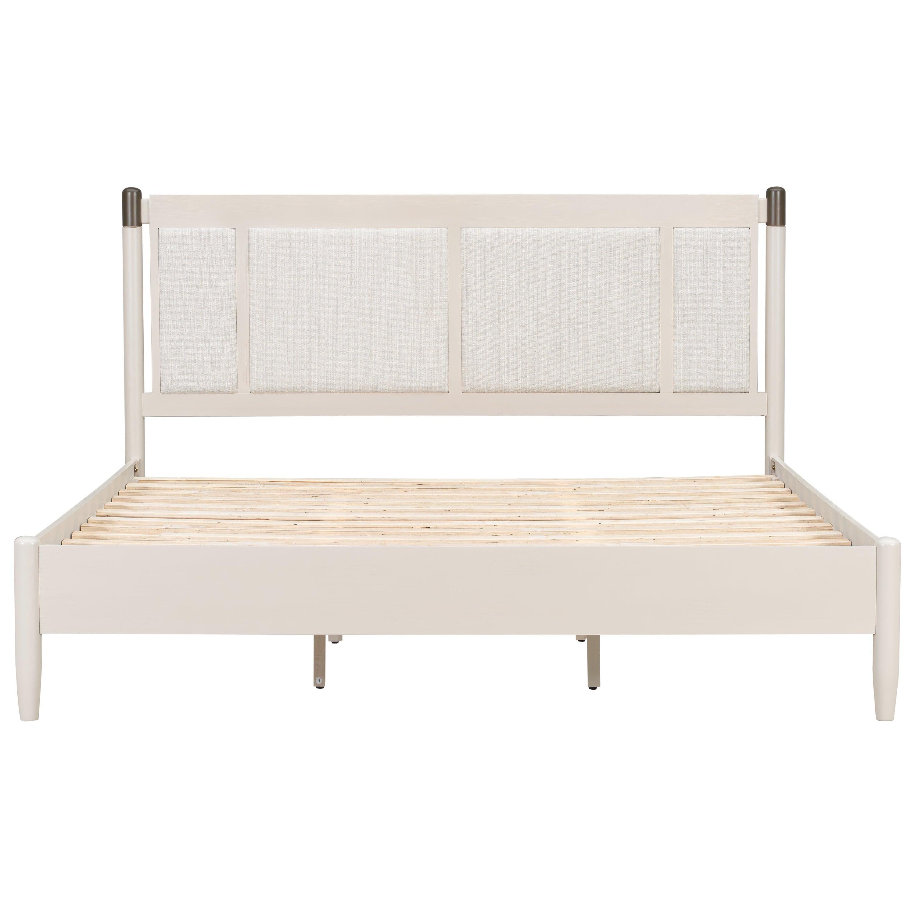 Solid Wood King Bed with Heavy Duty Support.